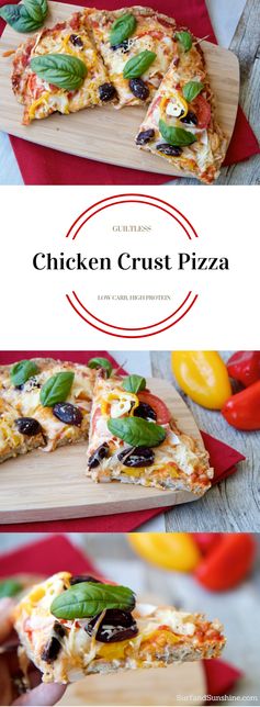 Guilt Free Chicken Crust Pizza