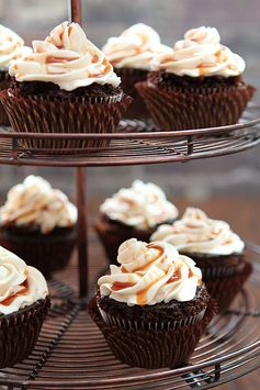 Guinness Chocolate Cupcakes with Irish Whiskey Frosting