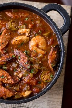 Gumbo-laya Spicy Sausage Chicken and Shrimp