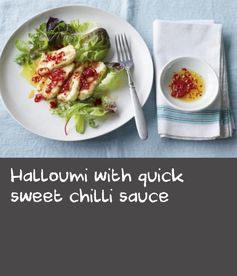 Halloumi with quick sweet chilli sauce