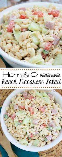 Ham and Cheese Ranch Macaroni Salad