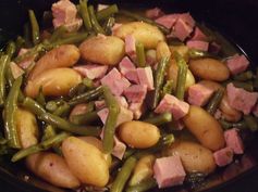 Ham and Green Beans in the Slow Cooker