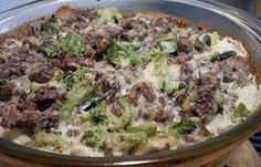 Hamburger-Broccoli Alfredo Casserole (THM-S