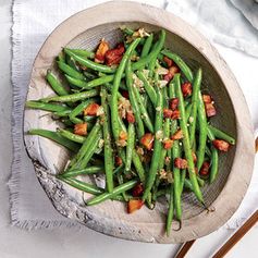 Haricots Verts with Pancetta and Garlic