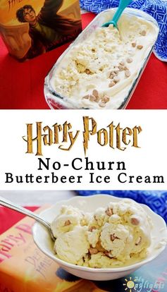 Harry Potter No-Churn Butterbeer Ice Cream