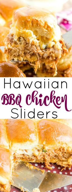 Hawaiian BBQ Chicken Sliders