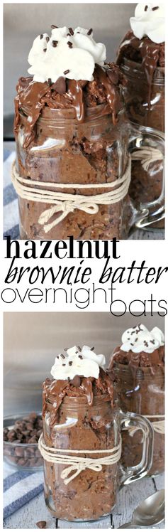 Hazelnut Brownie Batter Overnight Oats