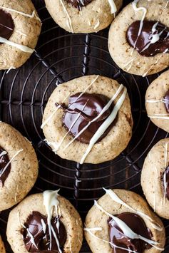 Hazelnut Thumbprint Cookies With Dark Chocolate (gluten-free