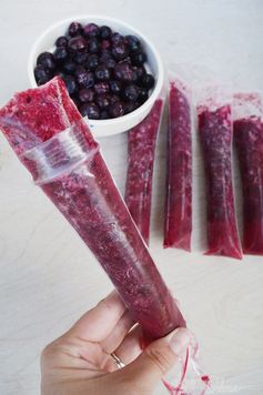 HEALTHY 3 Ingredient Popsicle - Pineapple Blueberry