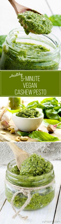 Healthy 5-Minute Vegan Cashew Pesto