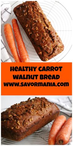 Healthy carrot walnut bread