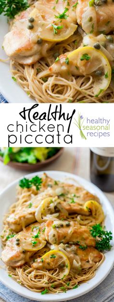 Healthy chicken piccata