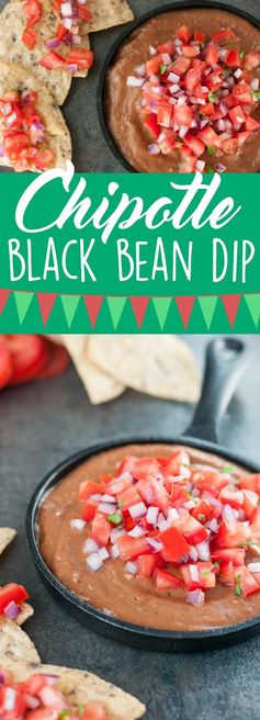 Healthy Chipotle Black Bean Dip with Pico de Gallo