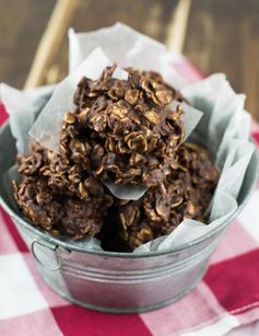 Healthy Chocolate Peanutbutter No Bake Cookies