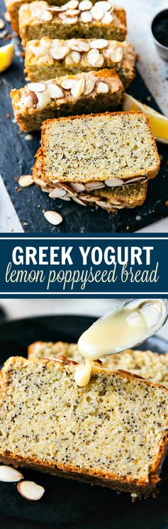 Healthy Greek Yogurt Lemon Poppyseed Bread