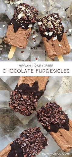 Healthy Homemade Chocolate Fudgesicles + Superfood Sprinkles