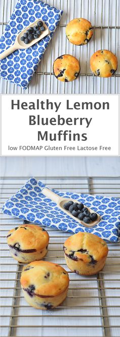 Healthy lemon blueberry muffins (low FODMAP