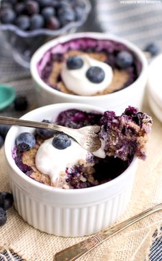 Healthy Microwaveable Blueberry Quinoa Flake Muffins