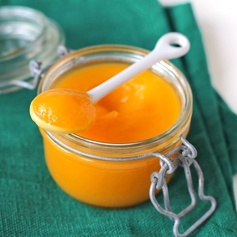 Healthy Peach Curd (fat free, sugar free & vegan!