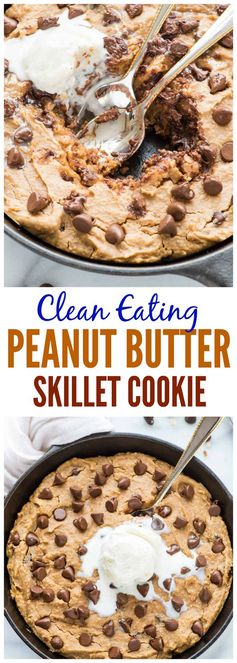 Healthy Peanut Butter Skillet Cookie