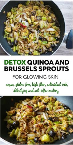 Healthy quinoa with brussels sprouts