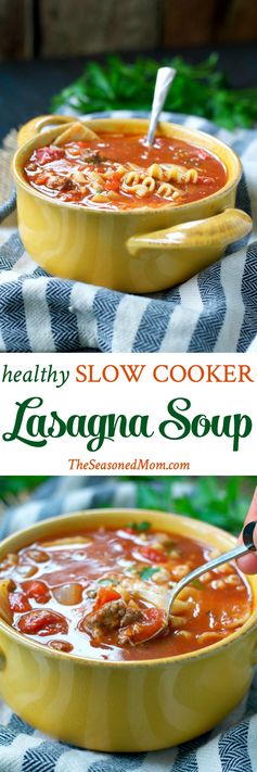 Healthy Slow Cooker Lasagna Soup