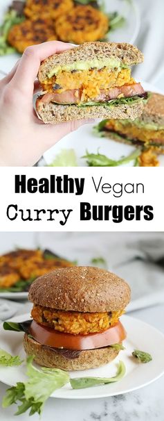 Healthy Vegan Curry Burgers