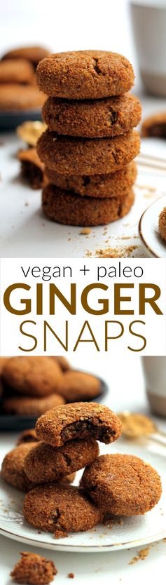 Healthy Vegan Ginger Snap Cookies