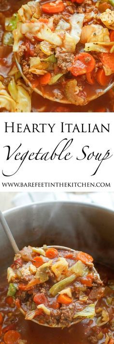 Hearty Italian Vegetable Beef Soup