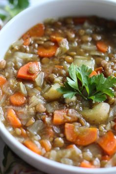 Hearty Lentil, Carrot + Potato Soup