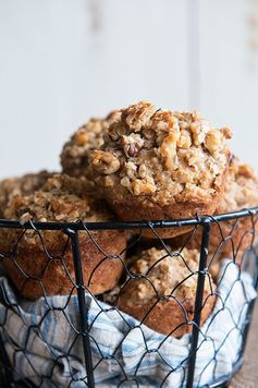 Hearty Muffin Recipe with Walnuts, Oats and Applesauce