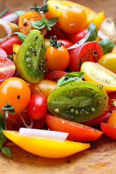 Heirloom Tomato Salad with Roasted Lemon and Garlic