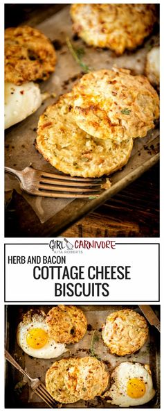 Herb and Bacon Cottage Cheese Biscuits