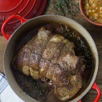 Herbed Slow Cooked Leg of Lamb