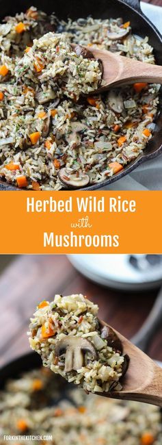 Herbed Wild Rice with Mushrooms