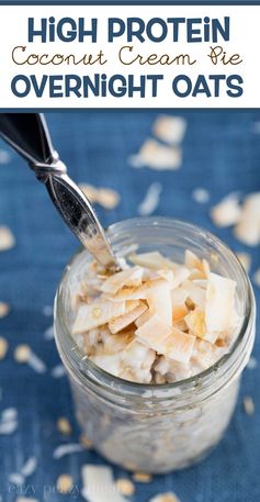 High Protein Coconut Cream Pie Overnight Oats