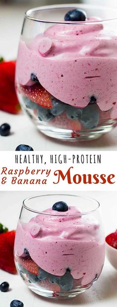 High-Protein Raspberry & Banana Mousse