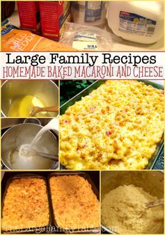 Homemade Baked Macaroni and Cheese | Large Family Recipes by Jamerrill Stewart @ TheLargeFamilyTable.com