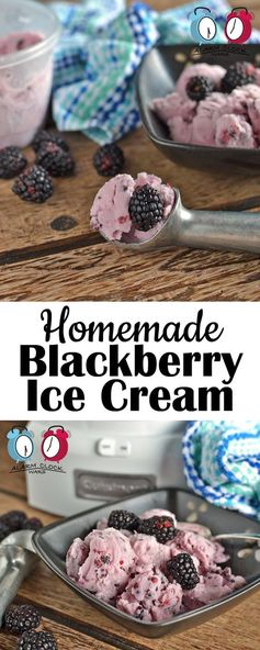 Homemade Blackberry Ice Cream