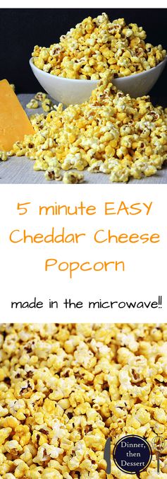 Homemade Cheddar Cheese Popcorn (Perfect for Movie Nights!