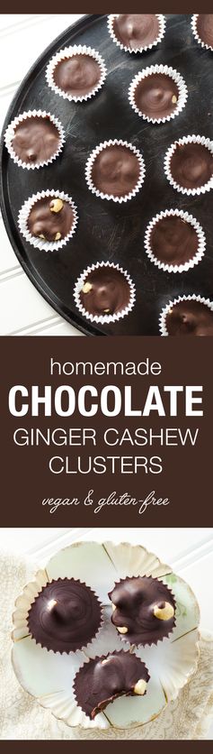 Homemade Chocolate Ginger Cashew Clusters