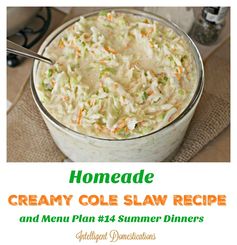 Homemade Creamy Cole Slaw