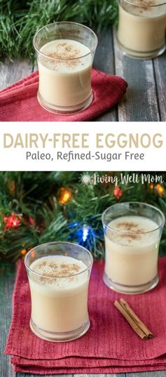 Homemade Dairy-Free Eggnog | Paleo, Refined-Sugar Free