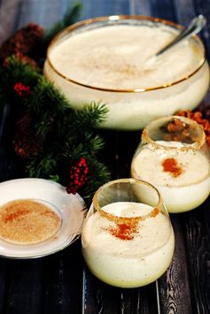 Homemade Eggnog with Rum and Kahlua