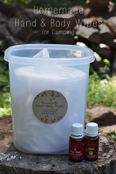 Homemade Hand and Body Wipes for Camping