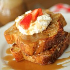 Homemade Kneaders Chunky Cinnamon French Toast & Caramel Syrup