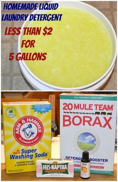 Homemade Liquid Laundry Detergent