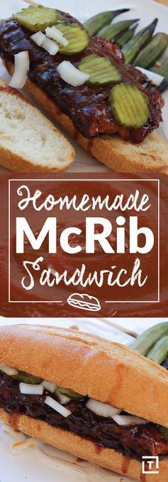 Homemade McRib Sandwich