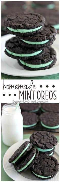 Homemade Mint Oreos