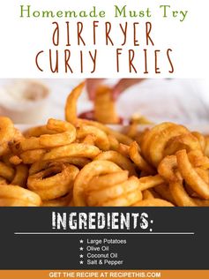 Homemade Must Try Air Fryer Curly Fries